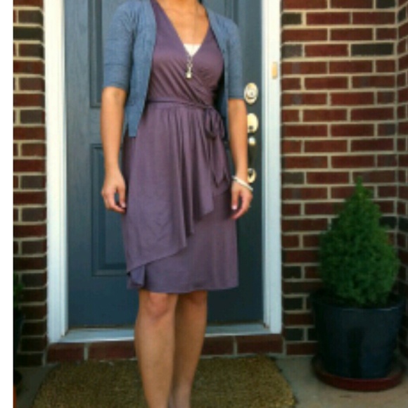 LOFT Dresses & Skirts - HP 🎉 Mauve loft wrap dress xsmall stretchy casual